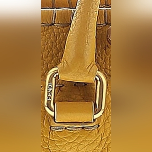 Fendi Selleria Leather Satchel Yellow - Picture 2 of 9